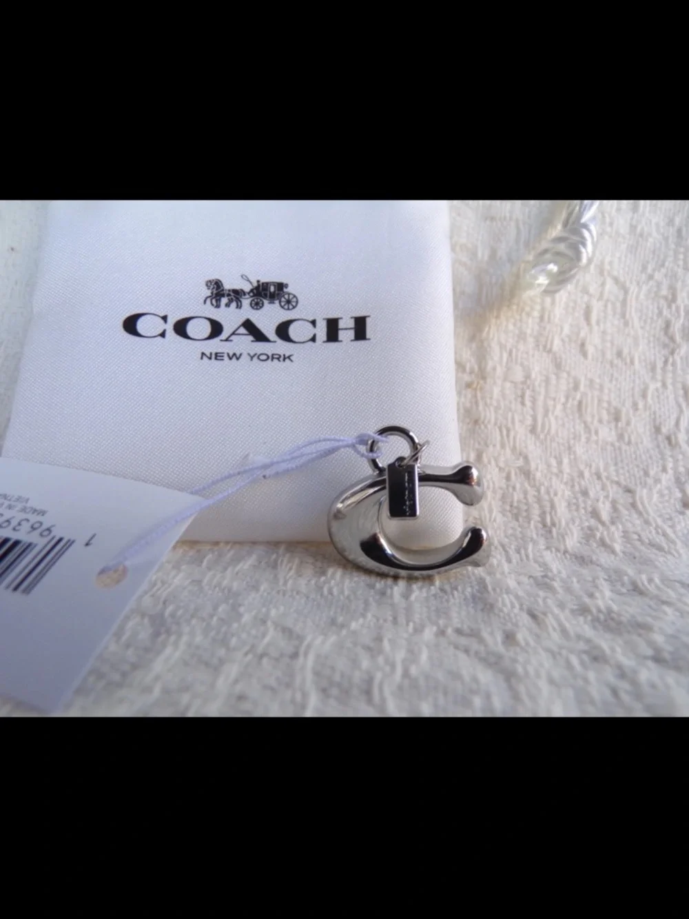 Coach Silver Letter C Jewelry or Shoe Charm - New